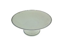 藏品(白釉金邊高腳瓷盤)的圖片