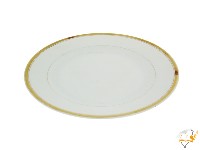 藏品(金口白瓷盤、金邊花口粉彩府徽章款瓷盤、彩繪印花折枝花卉紋盤)的圖片