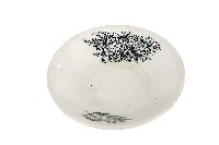 藏品(黑彩印花花草紋白地瓷盤)的圖片