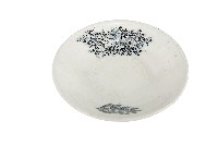 藏品(黑彩印花花草紋白地瓷盤)的圖片