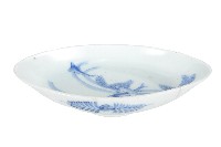 藏品(青花鮕魚藻紋崚型瓷盤)的圖片