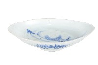 藏品(青花鮕魚藻紋崚型瓷盤)的圖片