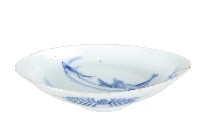 藏品(青花香魚藻紋崚型瓷盤)的圖片