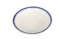 藏品(鈷釉線圈紋白地瓷盤)的圖片