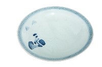 藏品(青花日本武士帽盔紋青白瓷盤)的圖片