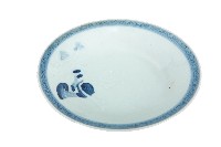 藏品(青花日本武士帽盔紋青白瓷盤)的圖片
