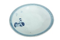 藏品(青花日本武士帽盔紋青白瓷盤)的圖片