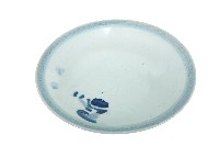 藏品(青花日本武士帽盔紋青白瓷盤)的圖片
