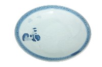 藏品(青花日本武士帽盔紋青白瓷盤)的圖片