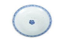 藏品(青花纏枝花卉開光山水花輪花紋碗)的圖片