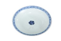 藏品(青花纏枝花卉開光山水花輪花紋碗)的圖片