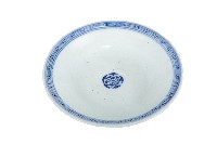 藏品(青花纏枝花卉開光山水花輪花紋碗)的圖片