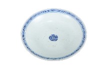 藏品(青花纏枝花卉開光山水花輪花紋碗)的圖片