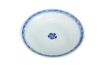 藏品(青花纏枝花卉開光山水花輪花紋碗)的圖片