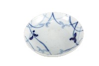 藏品(青花曲線蘭花紋盤)的圖片