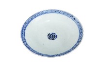 藏品(青花纏枝花卉開光山水花輪花紋碗)的圖片