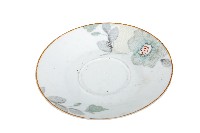 藏品(醬口印花彩繪折枝花卉紋瓷盤)的圖片
