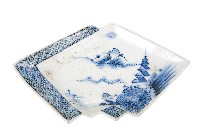 藏品(青花山水樓閣襷紋雙結型皿)的圖片