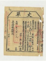 藏品(光緒十五年臺灣布政使司掣給田主献述丈單)的圖片