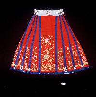 藏品(紅色吉祥繡樣八十壽服下裙)的圖片
