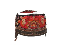 藏品(黑色花朵繡樣童帽)的圖片