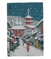 藏品(日本版畫風景明信片京都清水寺樣式)的圖片