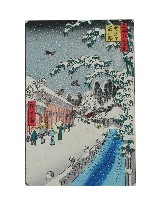 藏品(日本版畫風景明信片冬季風情樣式)的圖片