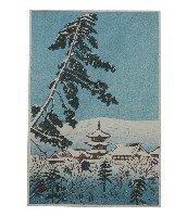 藏品(日本版畫風景明信片冬季風情樣式)的圖片