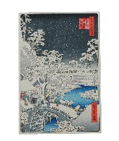 藏品(日本版畫風景明信片冬季風情樣式)的圖片