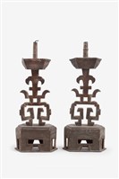 藏品(錫製燭臺一對)的圖片