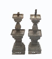 藏品(錫製燭臺一對)的圖片