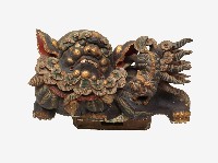 藏品(木雕獅雀替一對)的圖片