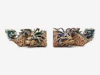 藏品(木雕驁魚雀替一對)的圖片