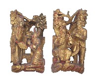 藏品(木雕孔明一對)的圖片