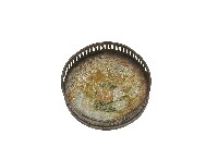 藏品(鐵製彩繪折枝菊花紋杯墊)的圖片