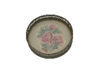 藏品(鐵製彩繪折枝鬱金香紋杯墊)的圖片