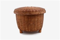 藏品(竹編帶蓋四腳碗籃)的圖片