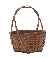 藏品(雙編織提把竹編深腹提籃)的圖片