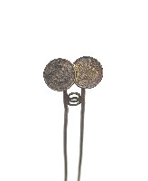 藏品(金屬製日本古錢幣髮釵)的圖片