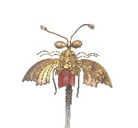 藏品(金屬製昆蟲圖形髮釵)的圖片