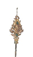 藏品(金屬製雕花髮釵兼耳挖)的圖片