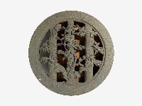 藏品(圓形花木石窗一對)的圖片