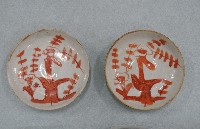 藏品(紅彩簡筆喜上梅梢紋小型碟（2）)的圖片