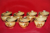 藏品(褐釉帶蓋深腹煎藥陶罐（七件）)的圖片