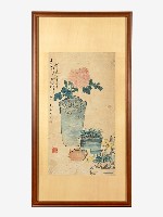 藏品(裱框花草彩畫)的圖片