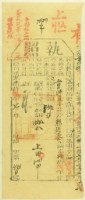 藏品(光緒十八年苗栗縣正堂沈為徵收納戶賴廷基之執照)的圖片