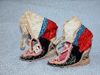 藏品(網眼提跟拽跟鼻彩布水波紋弓鞋)的圖片