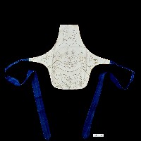 藏品(如意在前刺繡扁菱形雙口袋肚兜)的圖片