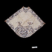 藏品(蝶戀花刺繡扇形白棉飾布口袋肚兜)的圖片