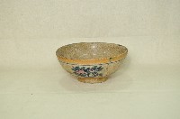 藏品(黃釉青花加彩印花花鳥紋碗)的圖片